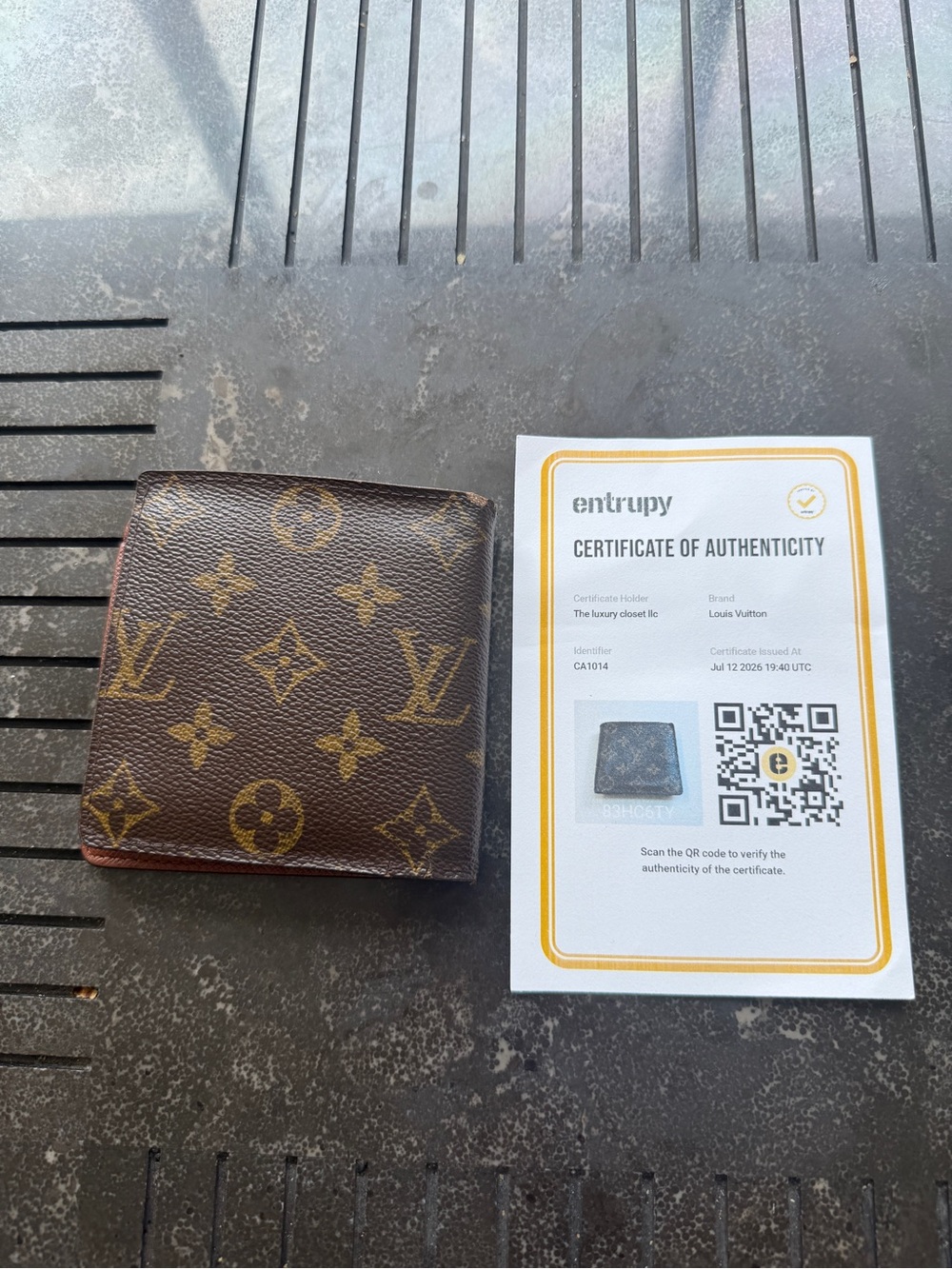 Louis Vuitton Monogram Canvas Card Holder Wallet - Brown with Gold Monogram